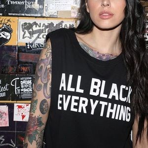 All Black Everything Muscle Tank Top